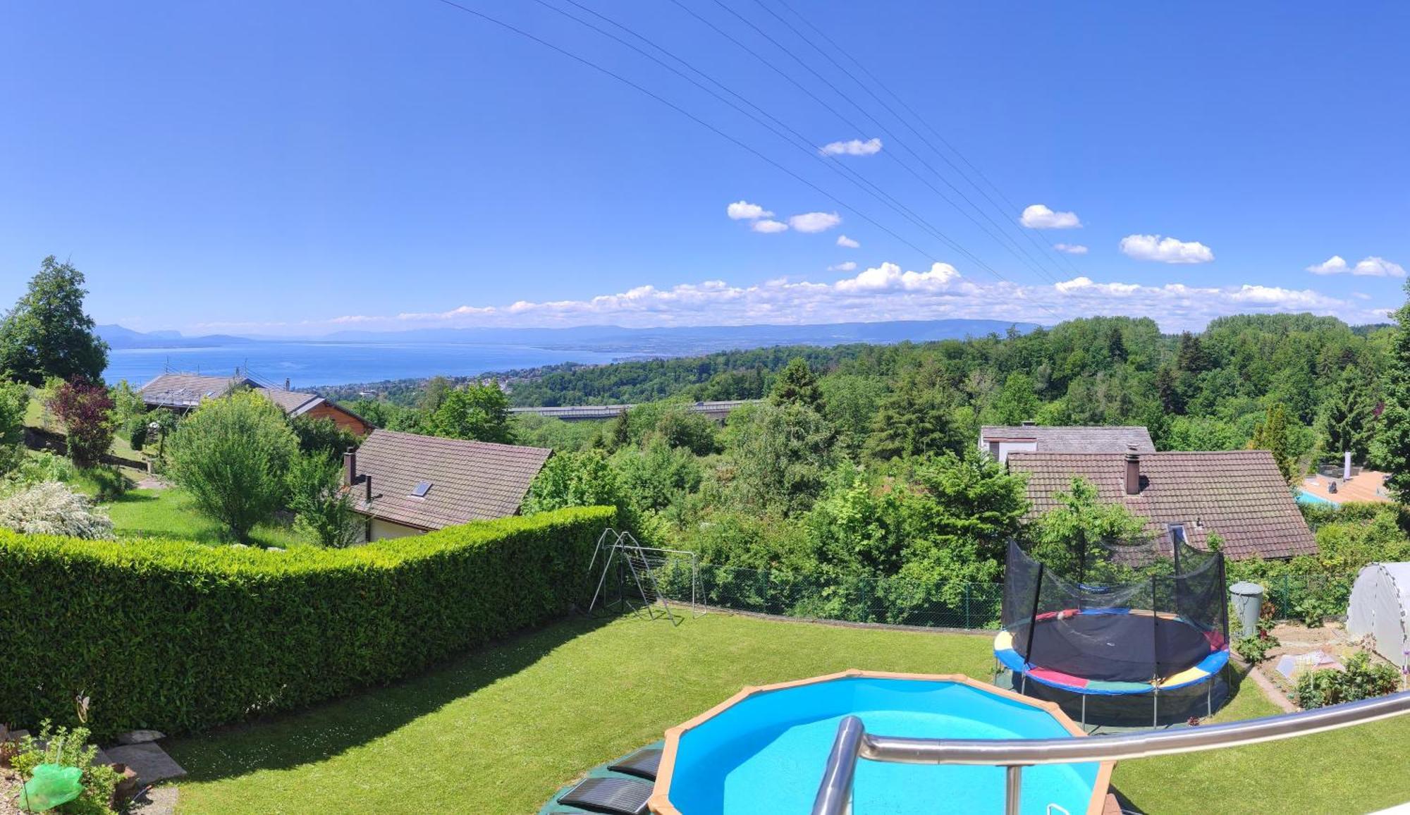 Beau Studio Avec Terrasse Et Vue Exclusivement Pour Non Fumeurs Belmont-sur-Lausanne Exterior foto